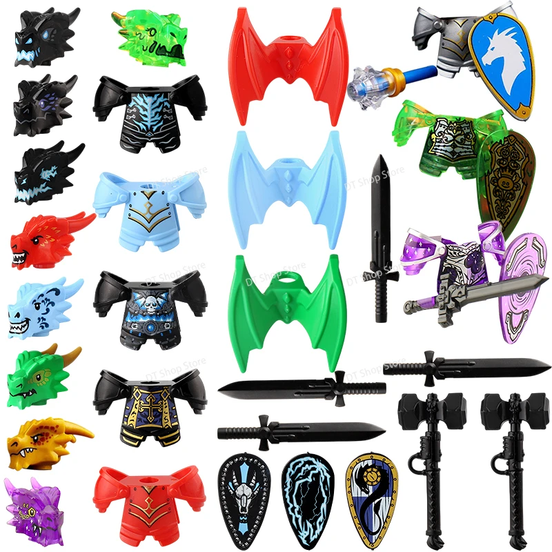 

QQ04-7 Dragon Knights Heavy armor Bricks Assemble Building Blocks Action Figures accessories bricks Model Toys Christmas Gifts