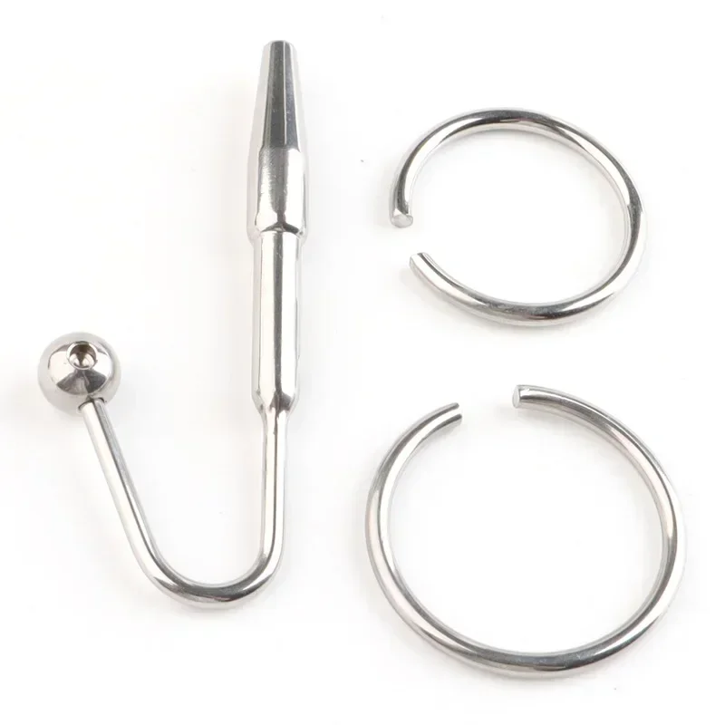 Metal Urethral Sounding Chastity Belt BDSM Sex Toys for Men Masturbation Rod Stimulate Plug Stretching Bead Cock Penis Plug