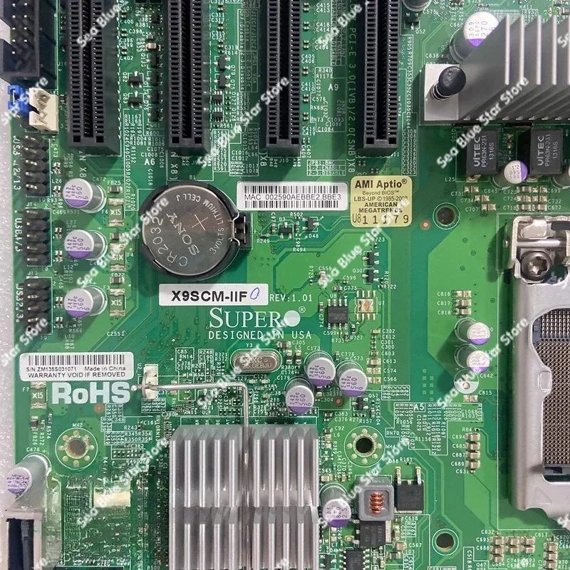 Server main board X9SCM-iif 1155 pin C204 E3 1200 I3 single MATX miniature main board used disassembly