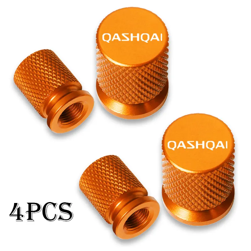 For Nissan Qashqai J10 J11 J12 2013-2024 Accessories 4pcs Car Wheel Tire Valve Caps Tyre Stem Covers Airdust Waterproof