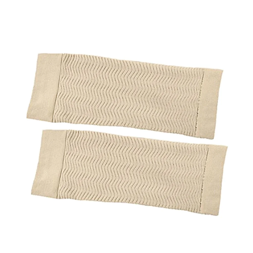 

Beige Arm Shaping Sleeves Pair Women's Slimming Shaperwear Elastic Seamless Sleeves Lightweight Soft Breathable Support for Gym