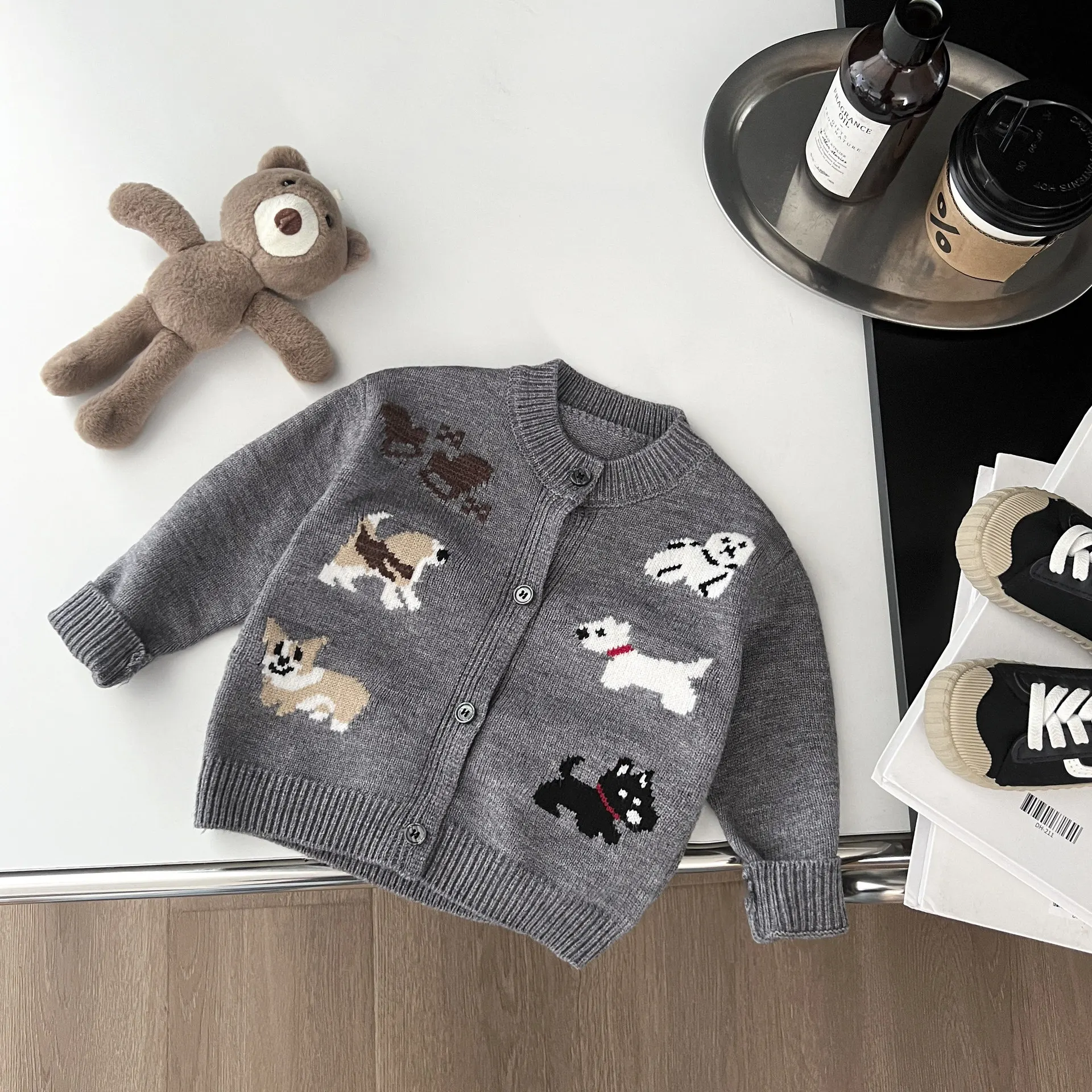 Baby Clothes 2026 Spring and Autumn New Boy's Knitted Sweaters Cartoon Knitted Cardigan Coat Or Pants