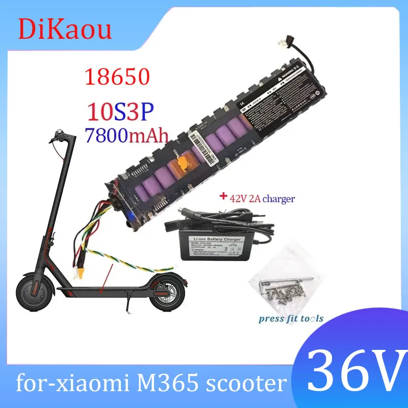 36V  10S3P 7.8Ah 18650 Lithium Battery Pack for Xiaomi M365 Electric Scooter Motorcycle with Waterproof Bluetooth Communication