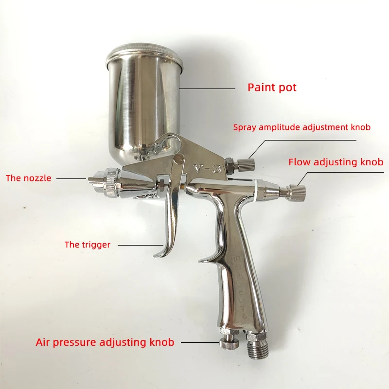 Small Nozzle Airbrush V3 Pneumatic Spray Gun Arts And Crafts Spraying 0.5/0.8 Caliber Auto Spray Painting Tool Set