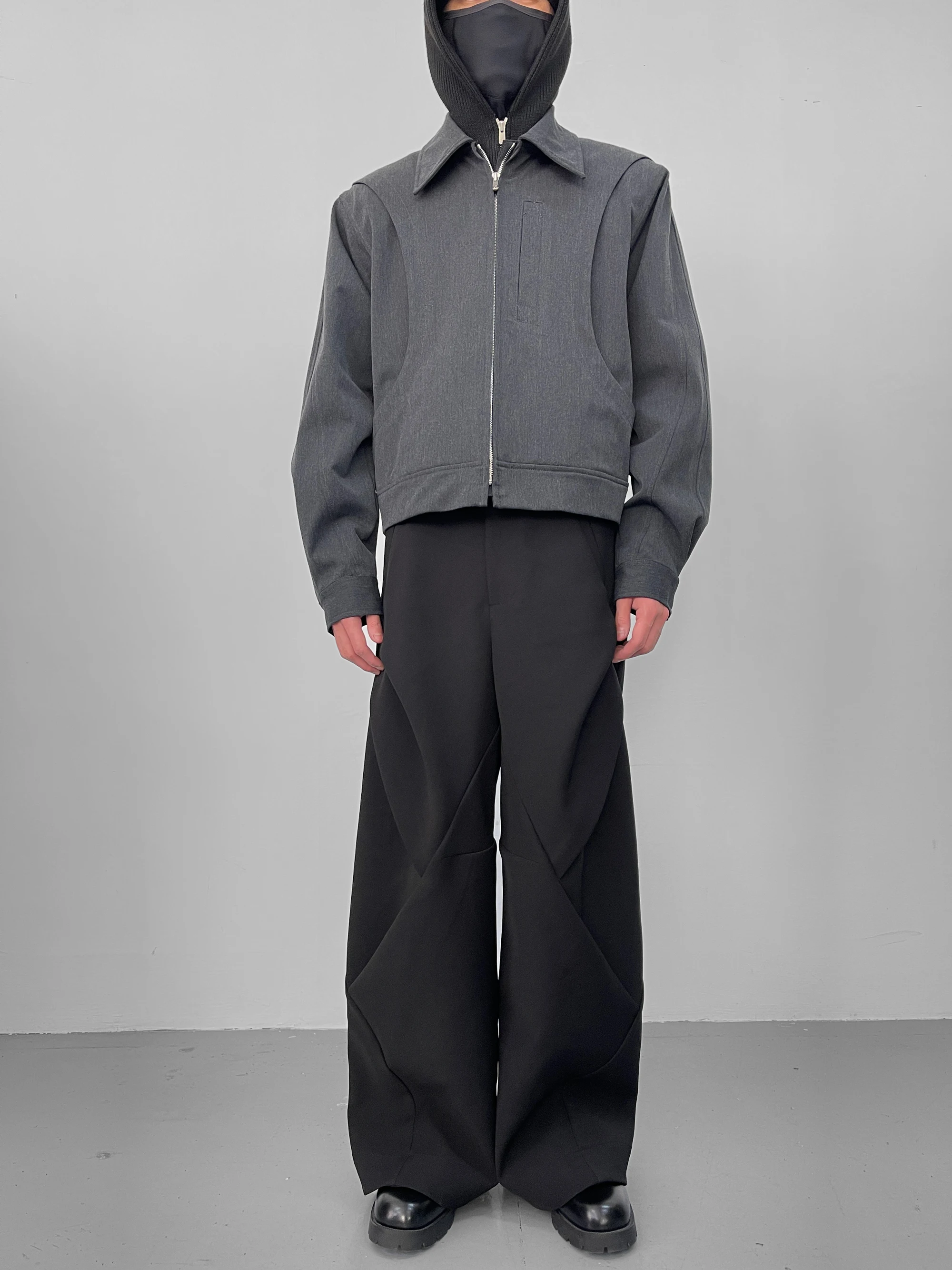 BAOVICTO Original Diamond Pattern Loose Wide Leg Pants Anti