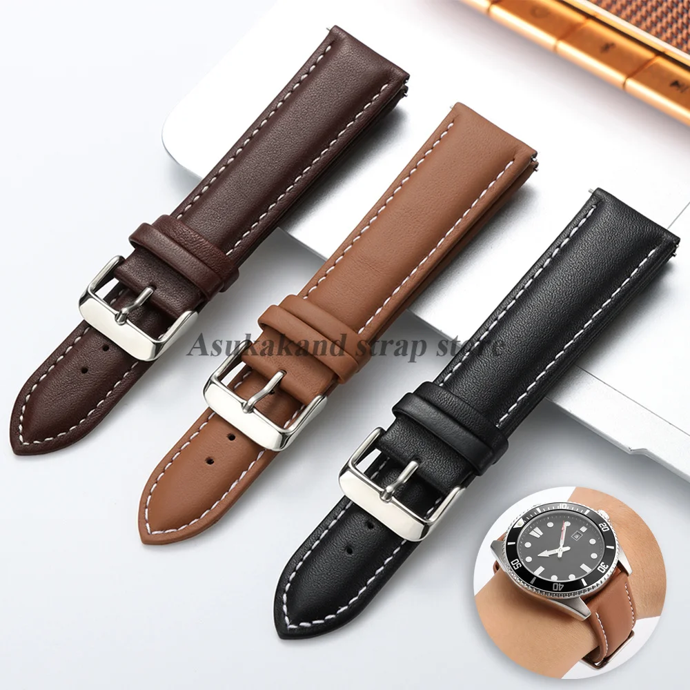 18mm 20mm 22mm Kalbsleder-Uhrenarmband für Huawei Watch GT6 GT5 GT4 Armbänder Damen Herren Schnellwechsel Weiches Armband Zubehör
