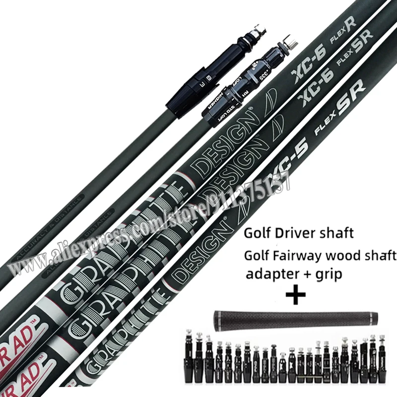 Golf Driver Shaft AD XC -6 Graphite Shaft Series  Free Assembly Sleeve Golf Shaft+Golf GripsClubs Flex S/SR X Golf Accessories