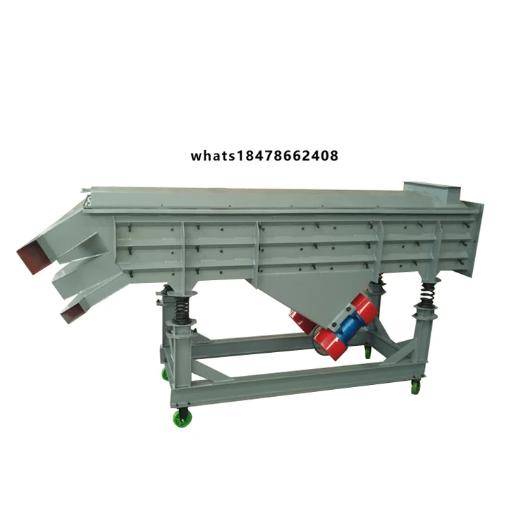S500 Automatic Linear Rice Grain Screen Separator Classifier Dry Sifting Machine Linear Vibrating Screening Core Motor Ore