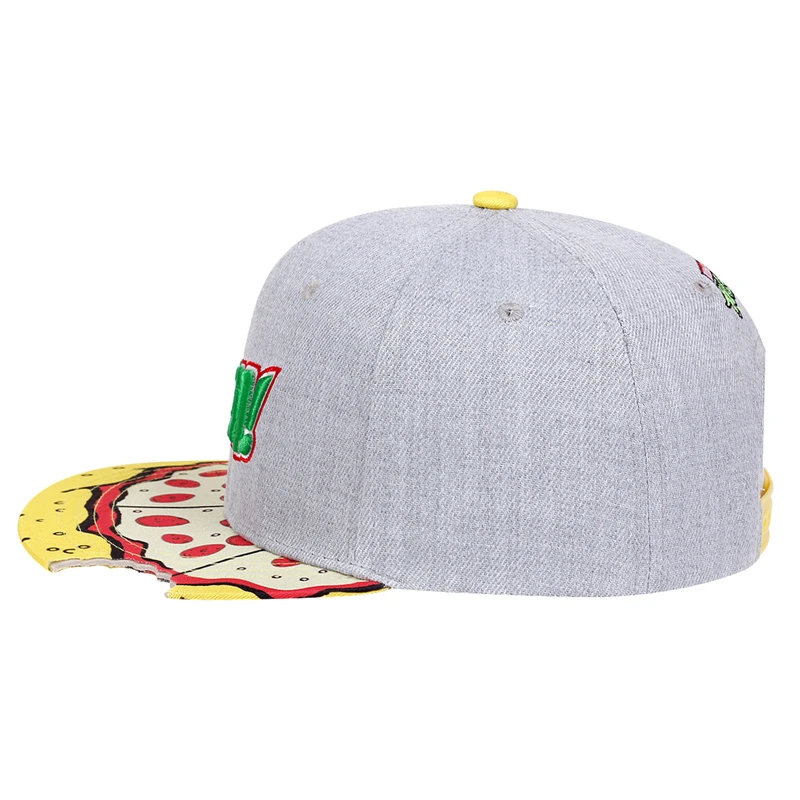 1 pieza Unisex PIZZA Bordado de letras gorro de Hip Hop protector solar ajustable al aire libre sombrero de ocio Primavera Verano viajes turismo vacaciones