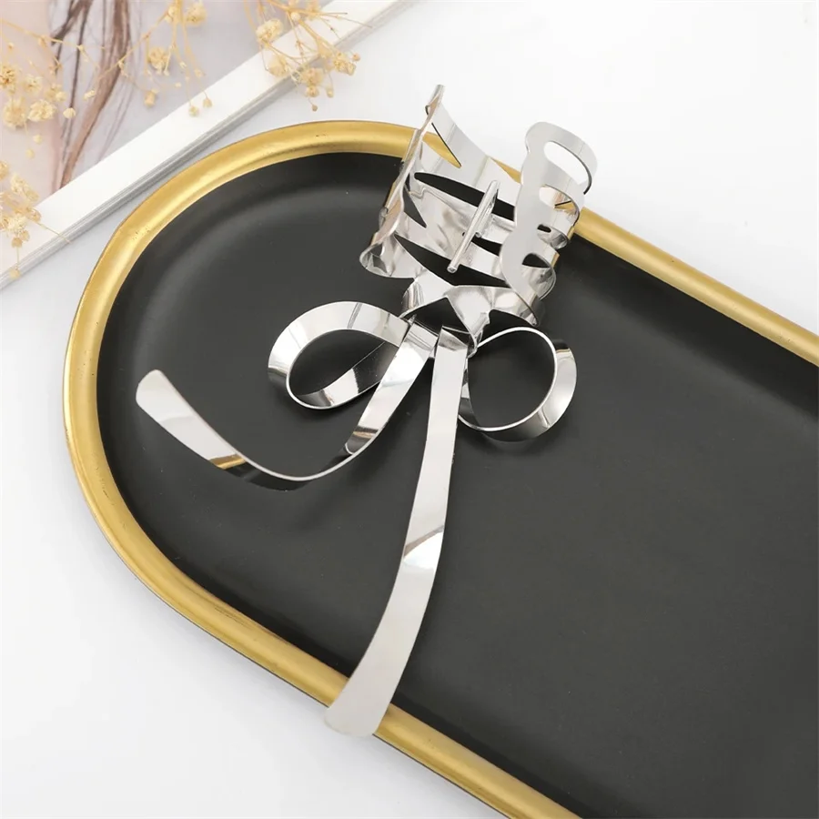 Fashion Alloy Bow Hair Clip Hair Claw Metal Hair Claws Girl Fashion High Ponytail Clip Fixed Hairpin Claw Clip Hair Accessories