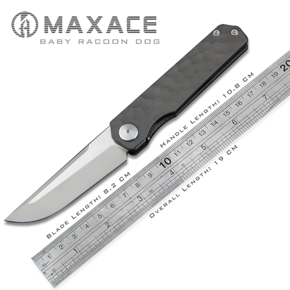 Maxace BABY RACOON DOG Folding knife pocket knife camping portable outdoor fruit knife Survival Self-defense Collection And Gift