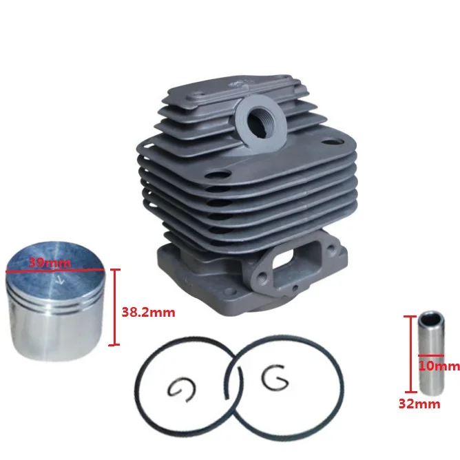 39MM CYLINDER PISTON GROUP BLOCK KIT FIT MITSUBISHI T200 2 CYCLE BRUSH CUTTER T 200 GRASS TRIMMER SPARE PARTS FR67310A