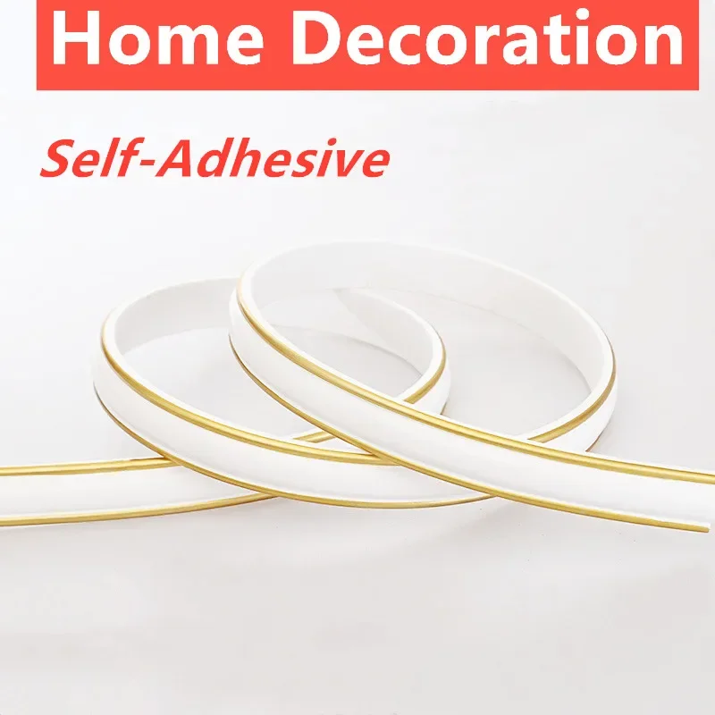 3M PVC Self-Adhesive Wall Gap Decor Line Corner Line Ceiling Decor Edge Strip Dustproof Ceiling Baseboard Strip Home Decor