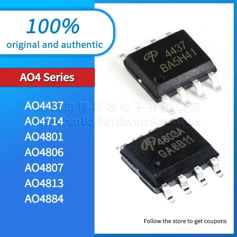 

AO4884 AO4813 AO4807 AO4806 AO4801 AO4714 AO4437 original genuine SOP-8