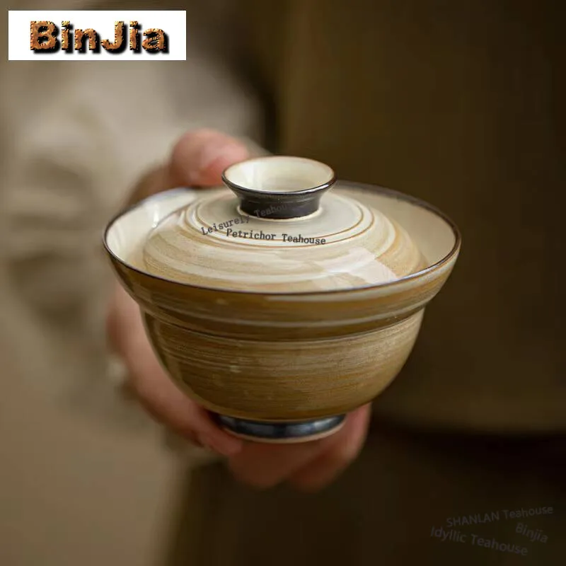 Japanese Quiet Wind Powder Yin Tea Set Complete Aesthetic Ceremony Maker Teapot And Cup Drinkware Craft Tea Ceremony Supplies