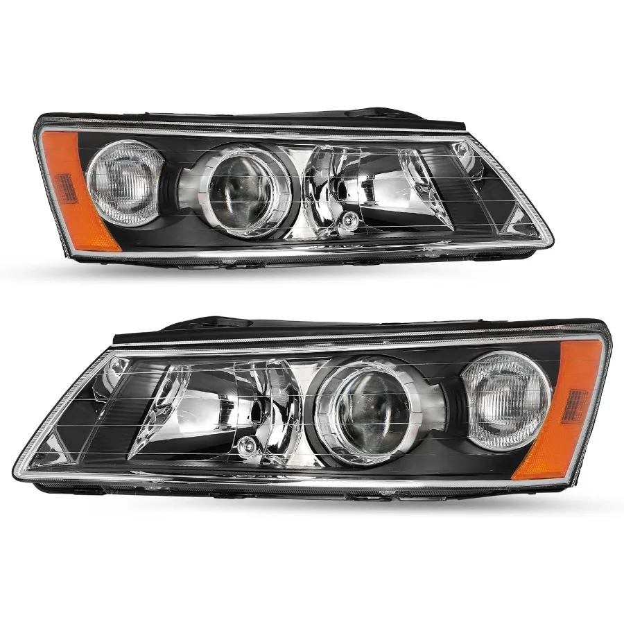 

Halogen Headlight Assembly Fit for 2006-2008 Sonata, OEM Headlamp Replacement Left Driver and Right Passenger Side