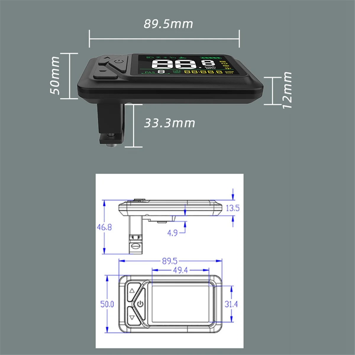 

New E-Bike Display 36V 48V 60V E-03N LCD Display 5 Pin Electric Scooter Smart LCD Color Screen Meter with SM Plug