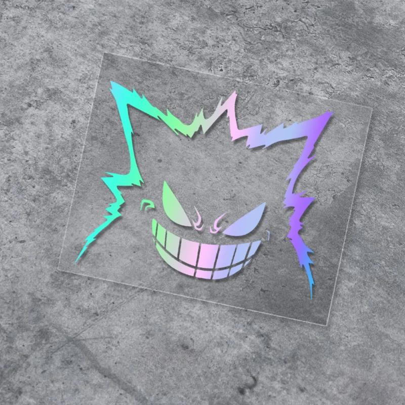 

Cute JDM Car Stickers Evil Smiling Face Auto Bumper Windows Decor Ghost Horror Expression Motorcycle Fuel Tank Decals Universal