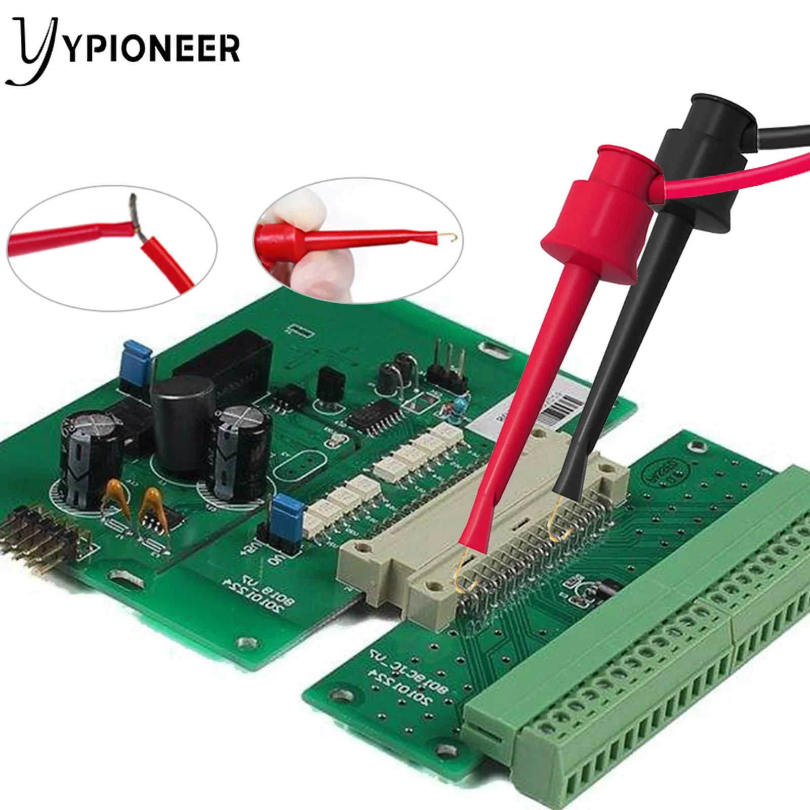YPioneer P1045 5PCS 4mm Spina a banana impilabile per Mini Grabber Gancio di prova Clip Puntali Cavi Cavi Fili per test elettrici