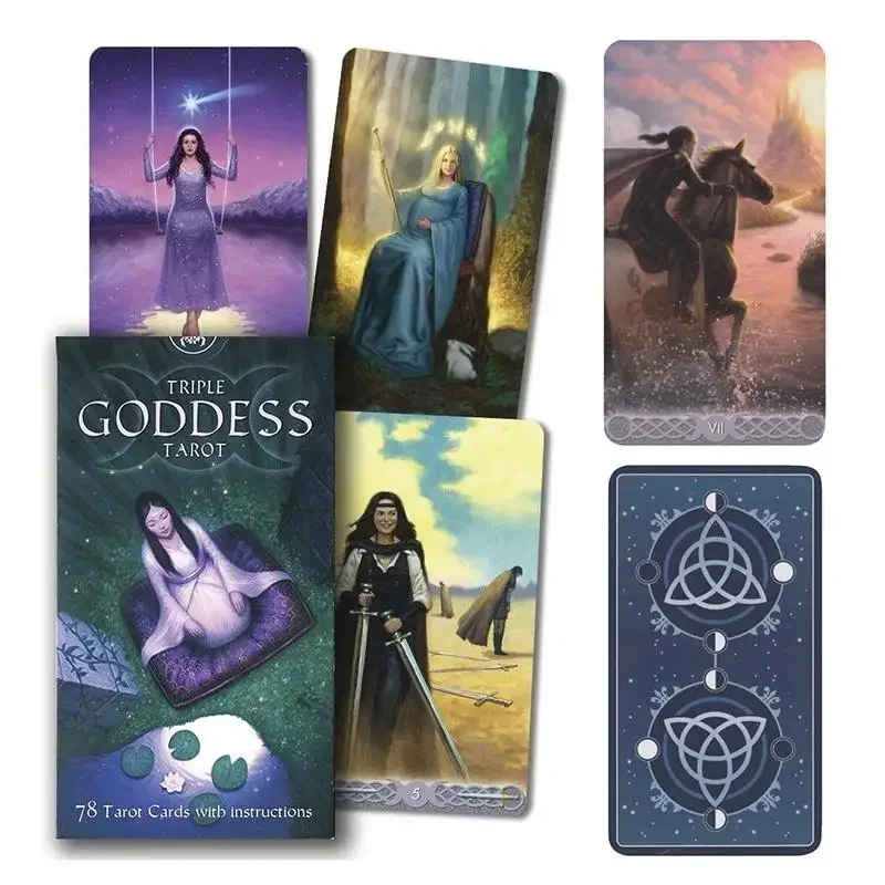 Triple Goddess Tarot Cards A 79 Rider Deck Oracle English Visions Divination Edition Borad Playing Games