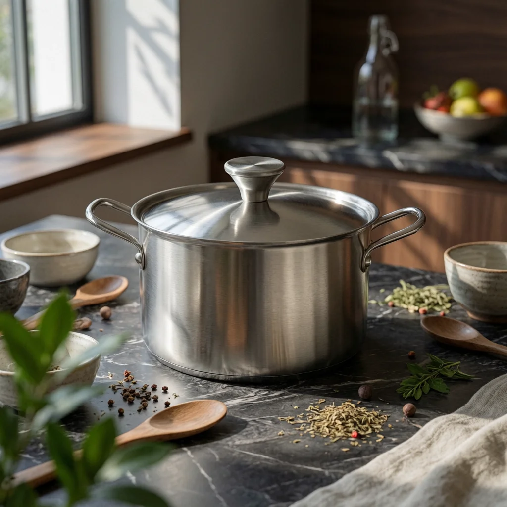 6 Pieces Soup Pot Set with Handles Stainless Steel Soup Pot Set Pots Easy to Maintain Brushed Finish for Home Cooks, Kitchen