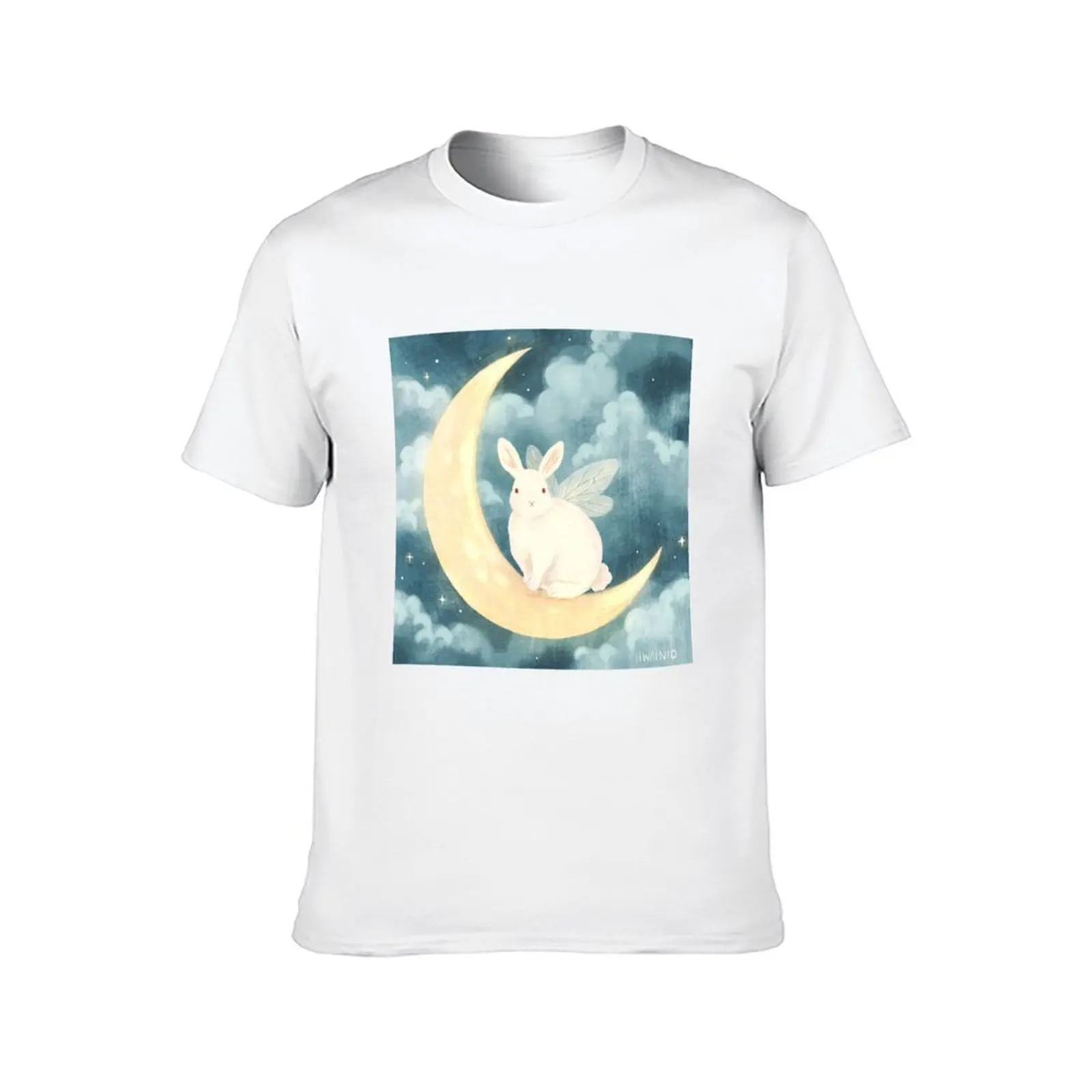 Moon Rabbit T-Shirt affliction shirts cotton man t-shirts street wear custom t shirt black t shirts for men