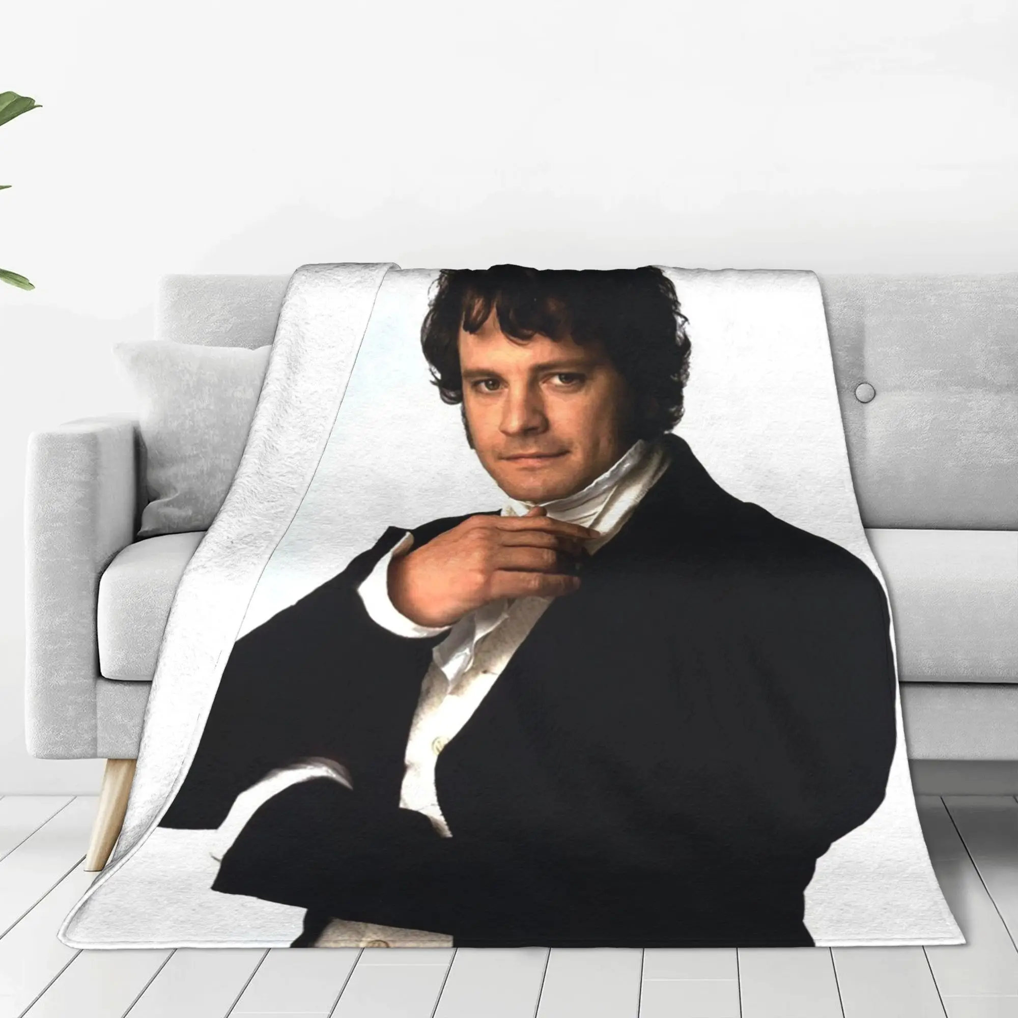 Colin Firth as Mr Darcy in Pride and Prejudice Blanket Portable Flannel Sofa Throw Blanket for Couch Bedding Travel Quilt