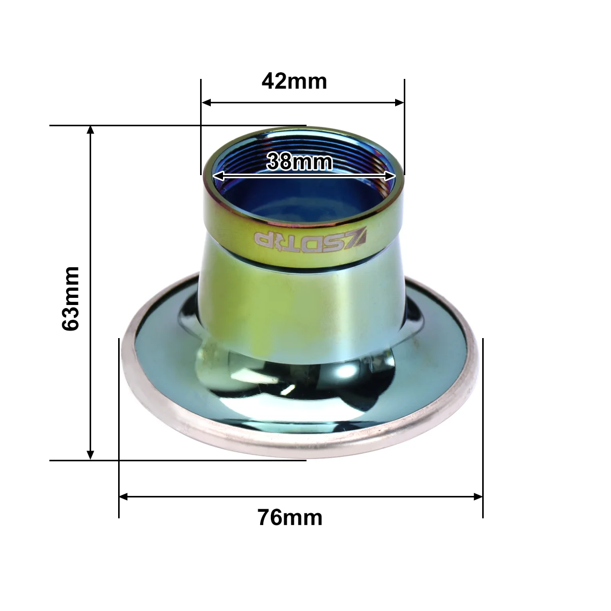 ZS Racing CNC Velocity Stack 38mm Aluminum with Threaded Fit PHBL AD/AS/BD/BS Carburetor Air Filter