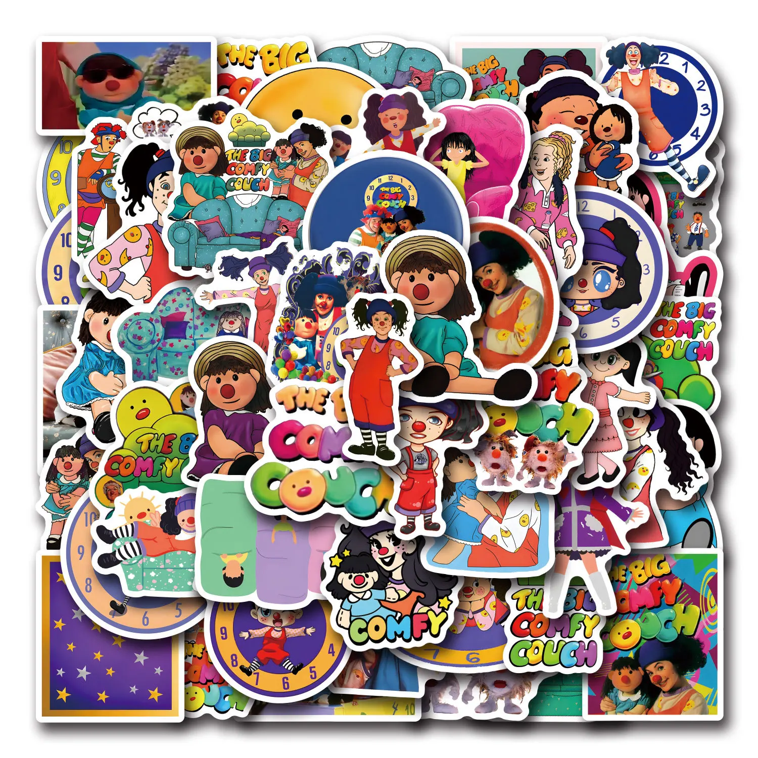 

50PCS Big Comfy Couch Cartoon Stickers Decoration Suitcase Scrapbooking Phone Laptop Stationery Kid's Toys Sticker Gifts