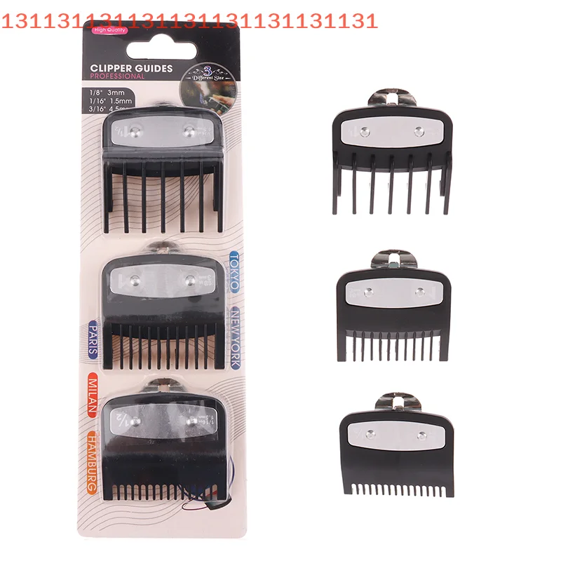 

3Pcs Hair Clipper Guards Guide Combs Trimmer Cutting Guides Styling Tools Attachment Compatible 1.5mm 3mm 4.5mm