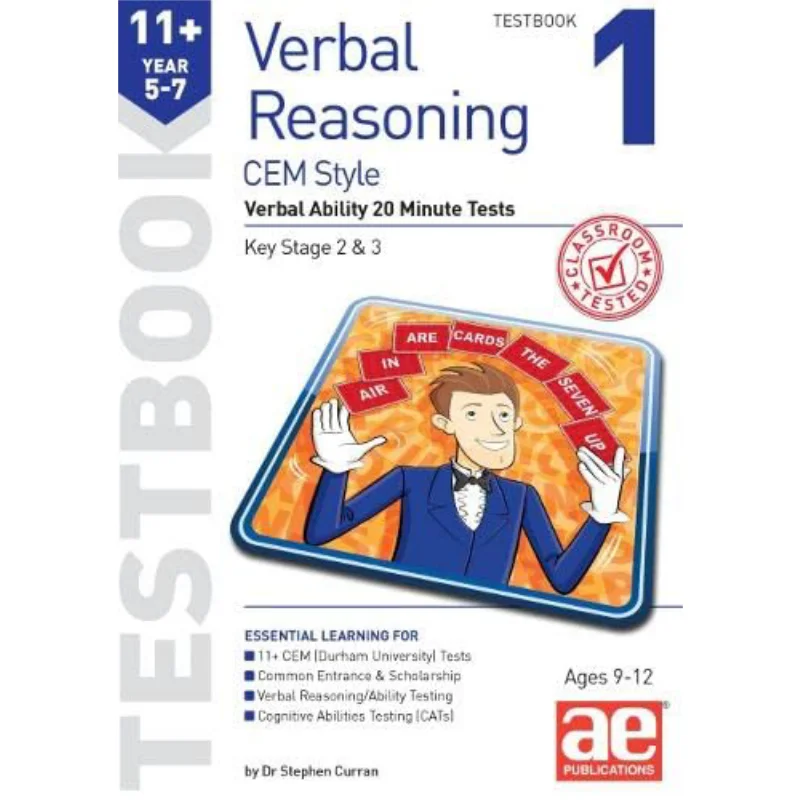11 Verbal Reasoning Year 57 CEM Style Testbook 1  Verbal Ability 20 Minute Tests Stephen C Curran 9781911553748