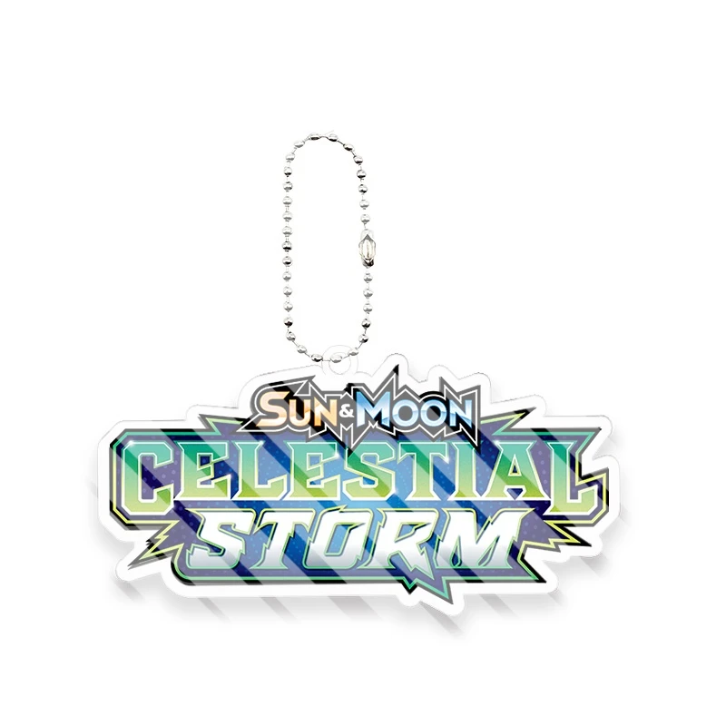 Creative TCG Sun Moon XY Series Expansion Set Logo Acrylic Keychain Trading Card Game Bag Charm Car Pendant Decor Ornaments Gift - view 6