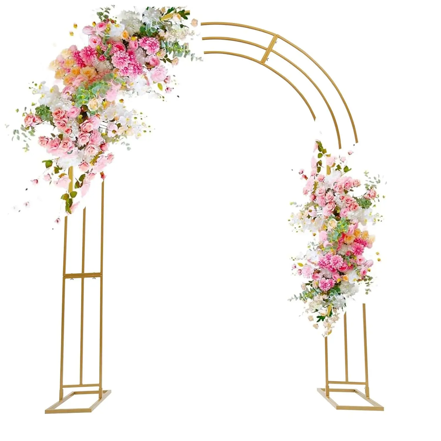 Metal Wedding Garden Arch Trellis: 8.53Ft Heavy Duty Backdrop Balloon Archway Decoration Stand with Sturdy Base -, Customized