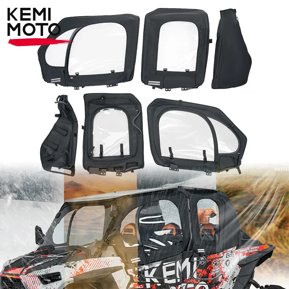 Мягкие верхние двери RZR UTV с металлической дверной рамой, совместимые с комплектом корпуса кабины Polaris RZR XP 4 1000/XP 4 Turbo 2019-2023