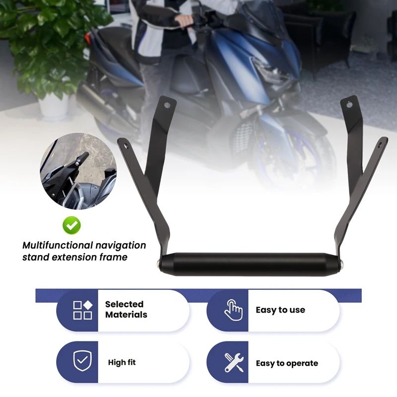 A82M-Motorcycle Front Phone Stand Holder Smartphone Phone GPS Navigaton Bracket For Yamaha XMAX 300 XMAX300 2023