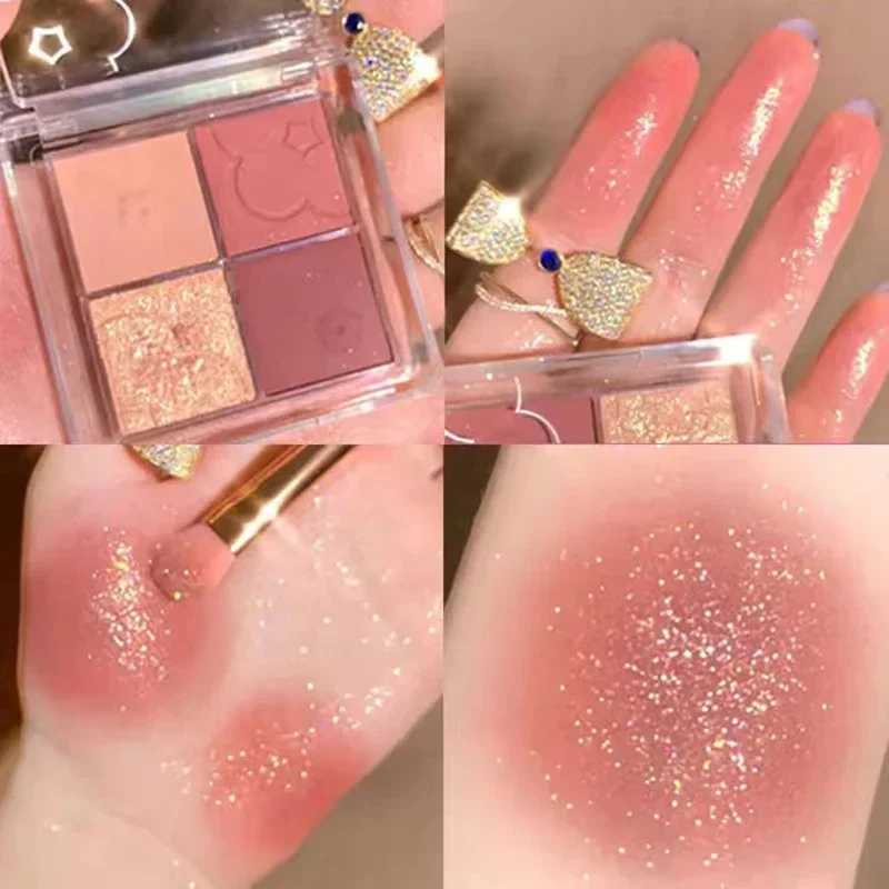 Judydoll 4 色アイシャドウクリーミーティー Earthy マットカラーメイクアップアイシャドウパレットグリッター目