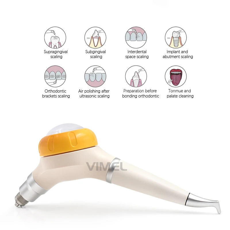 

360 ° Пневматический пескоструйный аппарат для полировки зубов Rotation Dental Air Jet, алюминиевый, для профессиональной полировки зубов