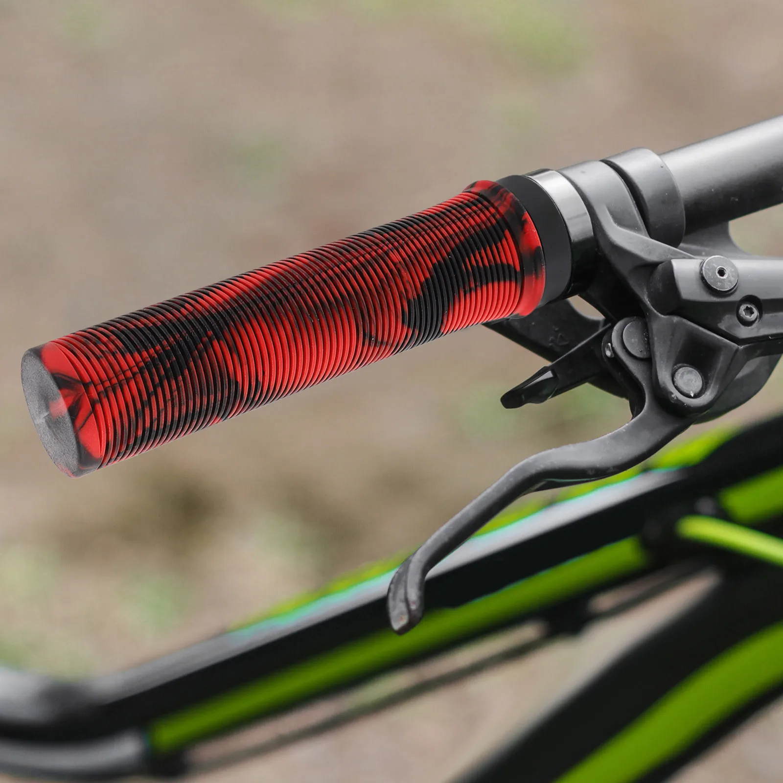 

2Pcs Bicycle Handlebar Grips Nonslip Tpr Material Locking Design Easy Installation Stylish Mountain Bike Handlebar Grips