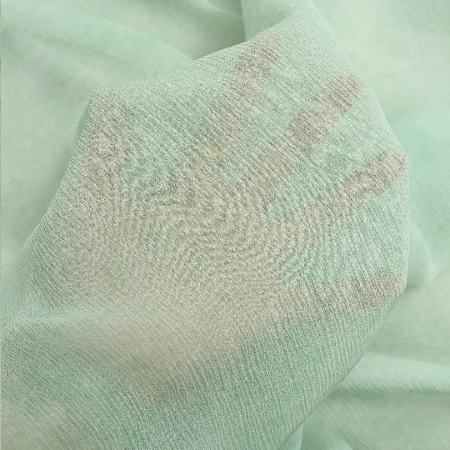 High Quality Sorbet Green Fried Color Style Silk Crinkle Chiffon Silkworm Silk Fabric Hanfu Designer Cloth view 4