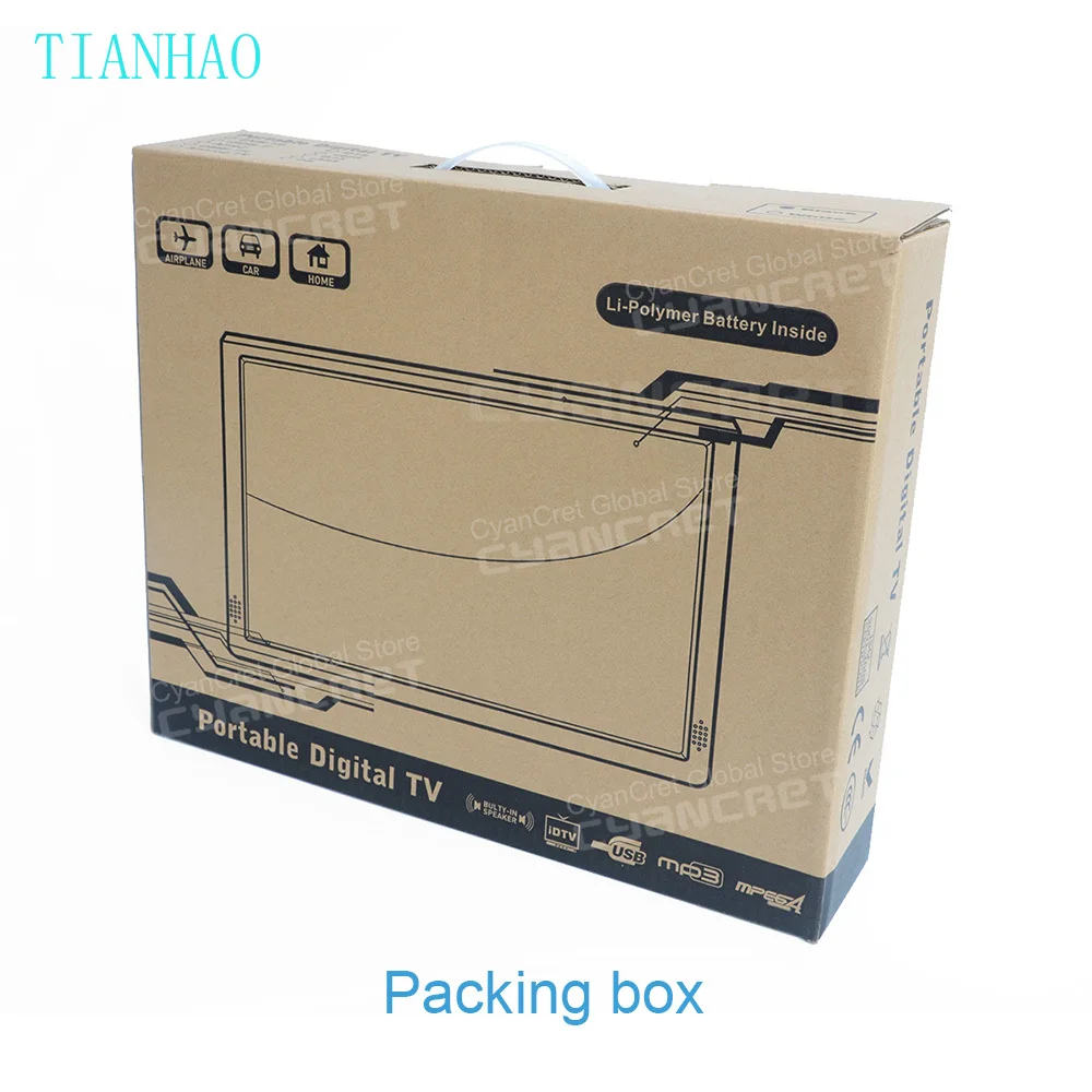 تلفزيون محمول LEADSTAR D14C مقاس 14 بوصة بدون بطارية DVB-T2 TDT تلفزيون سيارة صغير رقمي وتناظري يدعم HD-IN H.265 AC3 #6