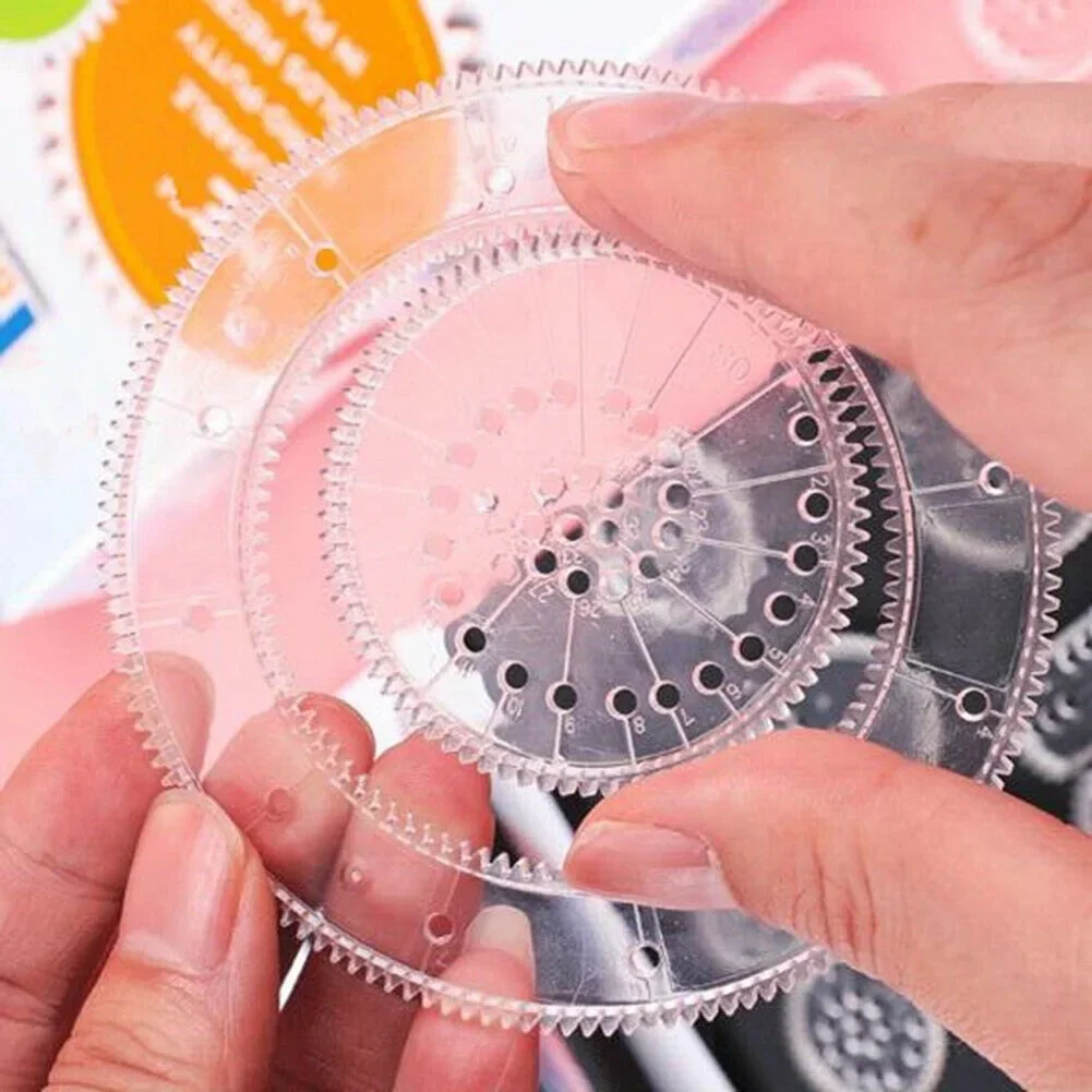 28Pcs Spirograph Drawing Ruler Set Sewing Drawing Learning For Children Hand Sewing Drawing Gears Wheels Drawing Accessories