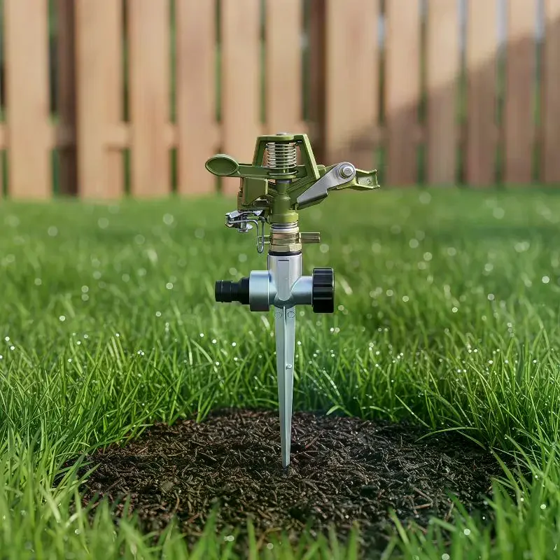 Thread Rotating Rocker Sprinkler Adjustable Impact Watering Device for Residential Lawn Garden Irrigation
