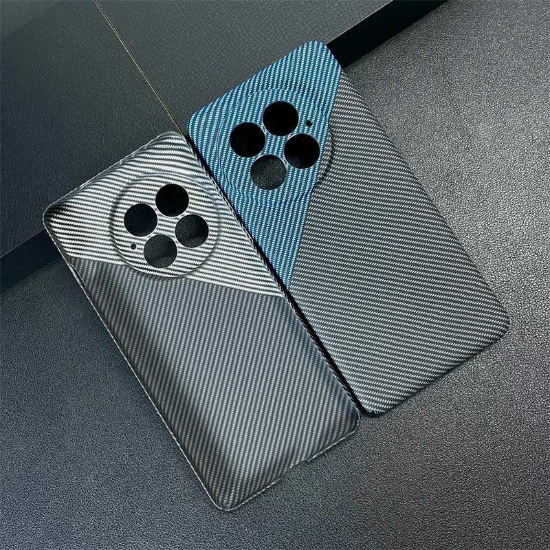 For OnePlus 13 Ultra-Thin Carbon Fiber Texture Case for OnePlus 13 Skin Feel Matte Frosted Protective Cover Color Collision Case