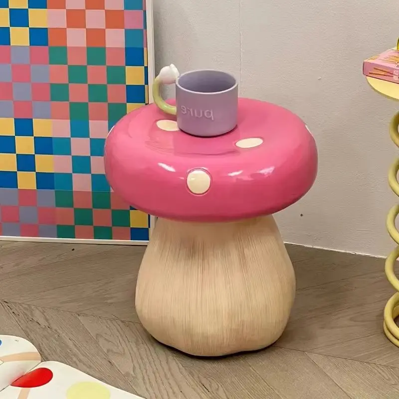 

Современный скандинавский маленький журнальный столик, круглый османский табурет, простой бытовой диван, приставной столик, дизайн в виде гриба, декор для гостиной
