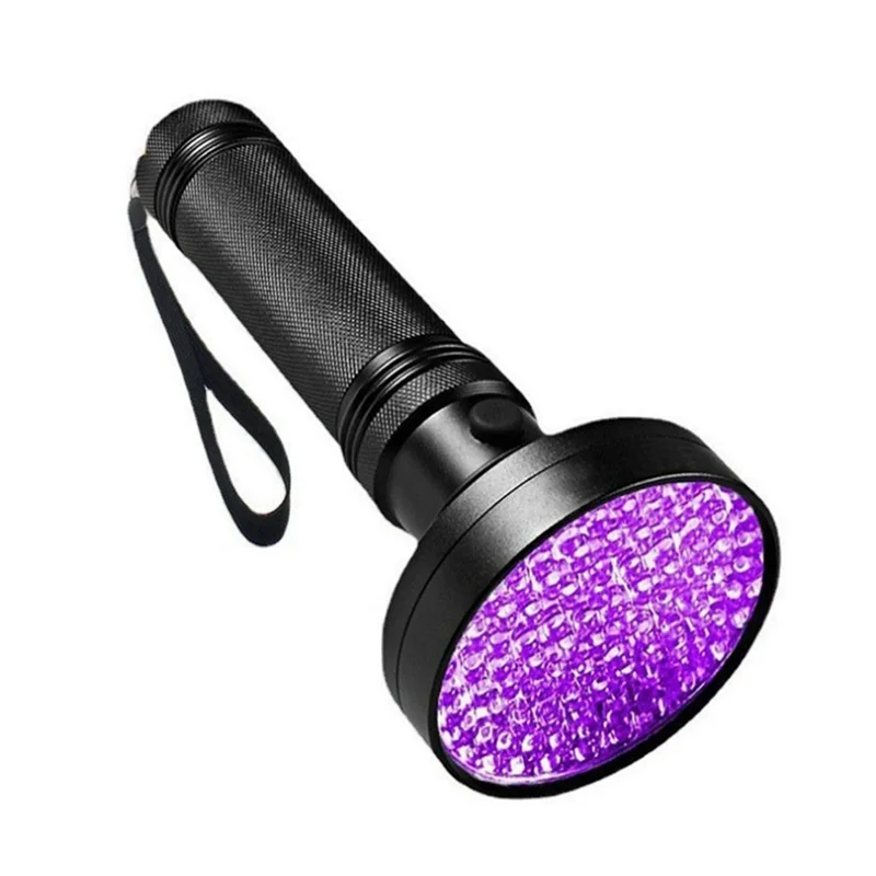 ONCE 100 LED Luce ultravioletta 100 LED Torcia UV Lampada a secco in alluminio impermeabile per esterni, rilevamento di macchie di valuta/urina