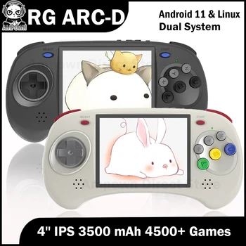 Anbernic RG ARC-D ARC S 4&#x27;&#x27; 128G 256G Touch Screen Handheld Games Android 11 Linux Dual OS Portable Video Game Console