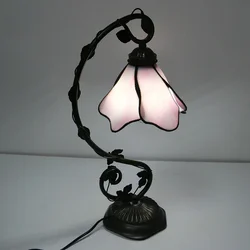 Tiffany Stained Glass Table Lamp Flower Desk Light Study Bedroom Bedside Stand Lights Bedroom Bedside Indoor Lighting Fixtures