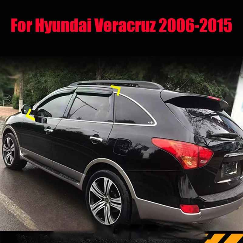 For Hyundai Veracruz 2006 2007 2008 2009 2010 2011 2012 2013 2014 2015 Black windows with rain and rain protection ABS material