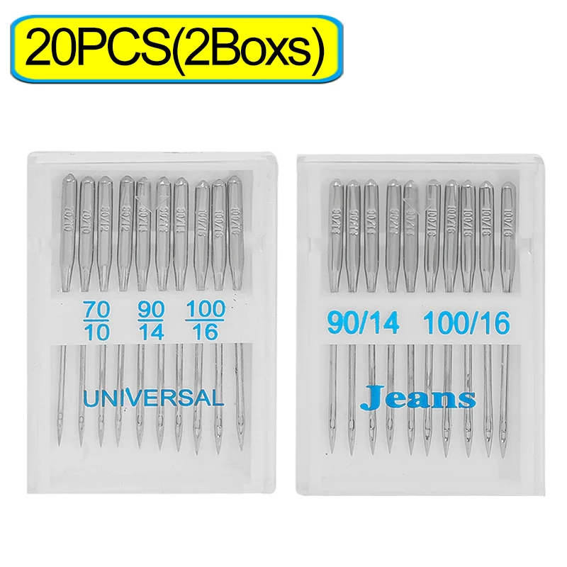 Household Sewing Machine Needles, 100/20PCS Sharp Universal