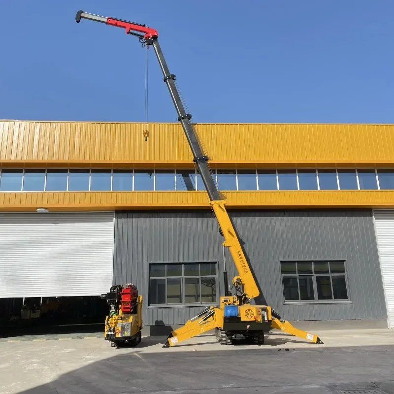 5ton 8ton 12ton Mini Spider Crane Crawler Crane with Long Arm Construction Telescopic Portable Spider Crane